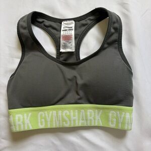 Gymshark Charcoal and Lime Sports Bra